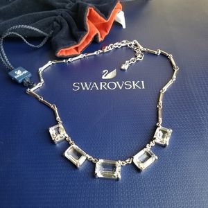 AUTHENTIC Swarovski Emerald-cut Crystal Necklace Vintage